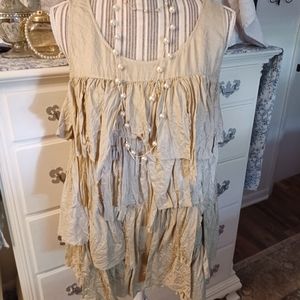 J. Crew sleeveless layered rag style top, Size 12, 100% SILK, I never worn it.